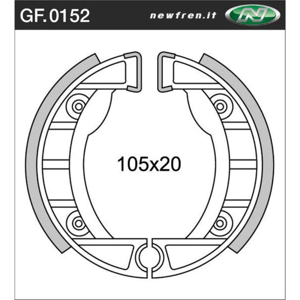 New NEWFREN Brake Shoe For PIAGGIO/VESPA SI50, BOSS 50, CIAO 50 1-GF0152 | Australian Moto Spares