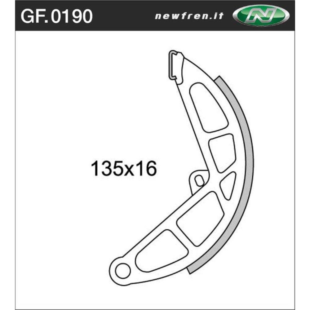 New NEWFREN Rear Brake shoe For PIAGGIO/VESPA BOSS 50, SI50, CIAO 50 1-GF0190