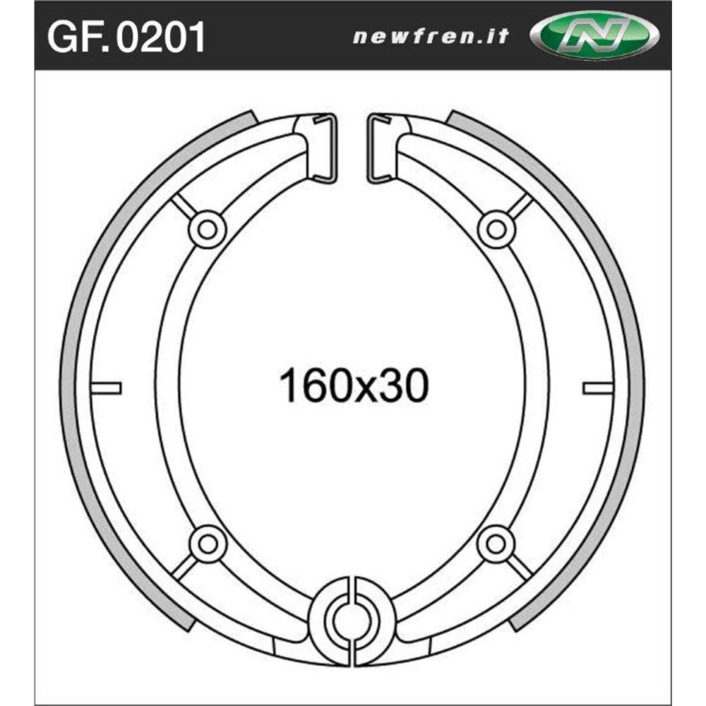 New NEWFREN Rear Brake shoe For DUCATI 250 DESMO, 350 DESMO 1-GF0201 | Australian Moto Spares