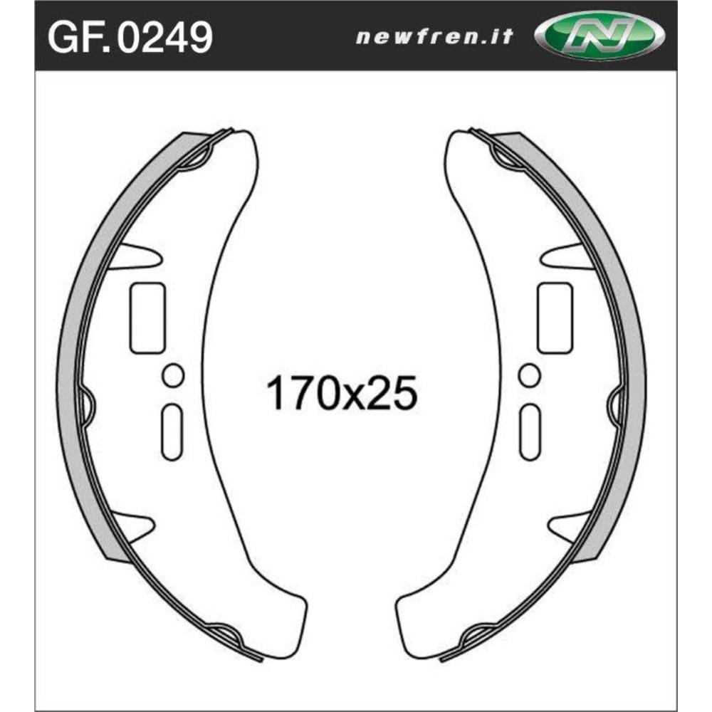 New NEWFREN Rear Brake shoe For PIAGGIO/VESPA CORSA 200 1-GF0249