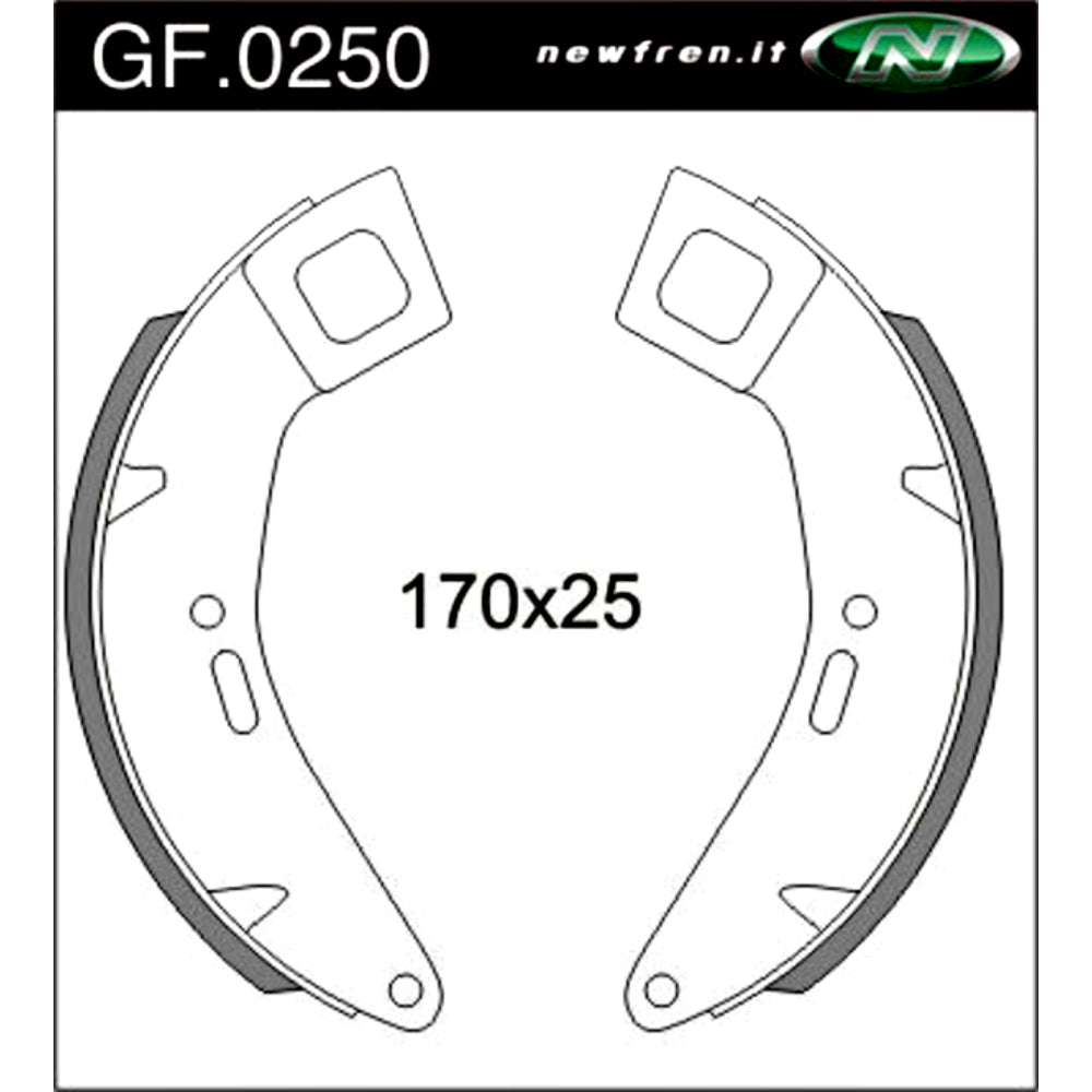 New NEWFREN Brake Shoe For PIAGGIO/VESPA CORSA 200 1-GF0250 | Australian Moto Spares