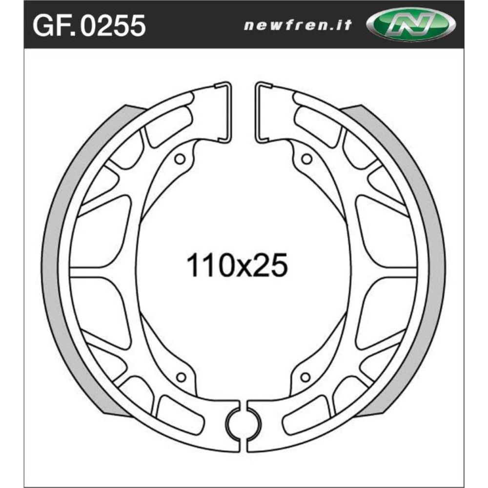 New NEWFREN Rear Brake shoe For BENELLI 50 PEPE, 50 NAKED 1-GF0255 | Australian Moto Spares