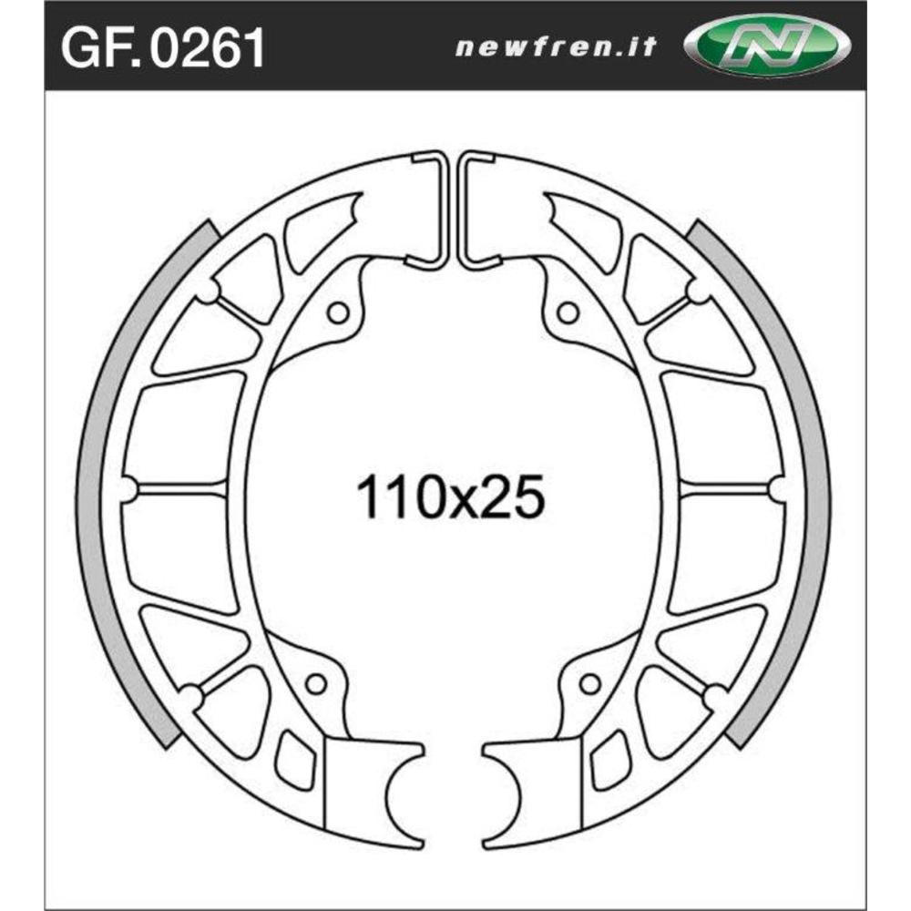 New NEWFREN Rear Brake shoe For APRILIA 50 SPORTCITY ONE 1-GF0261 | Australian Moto Spares