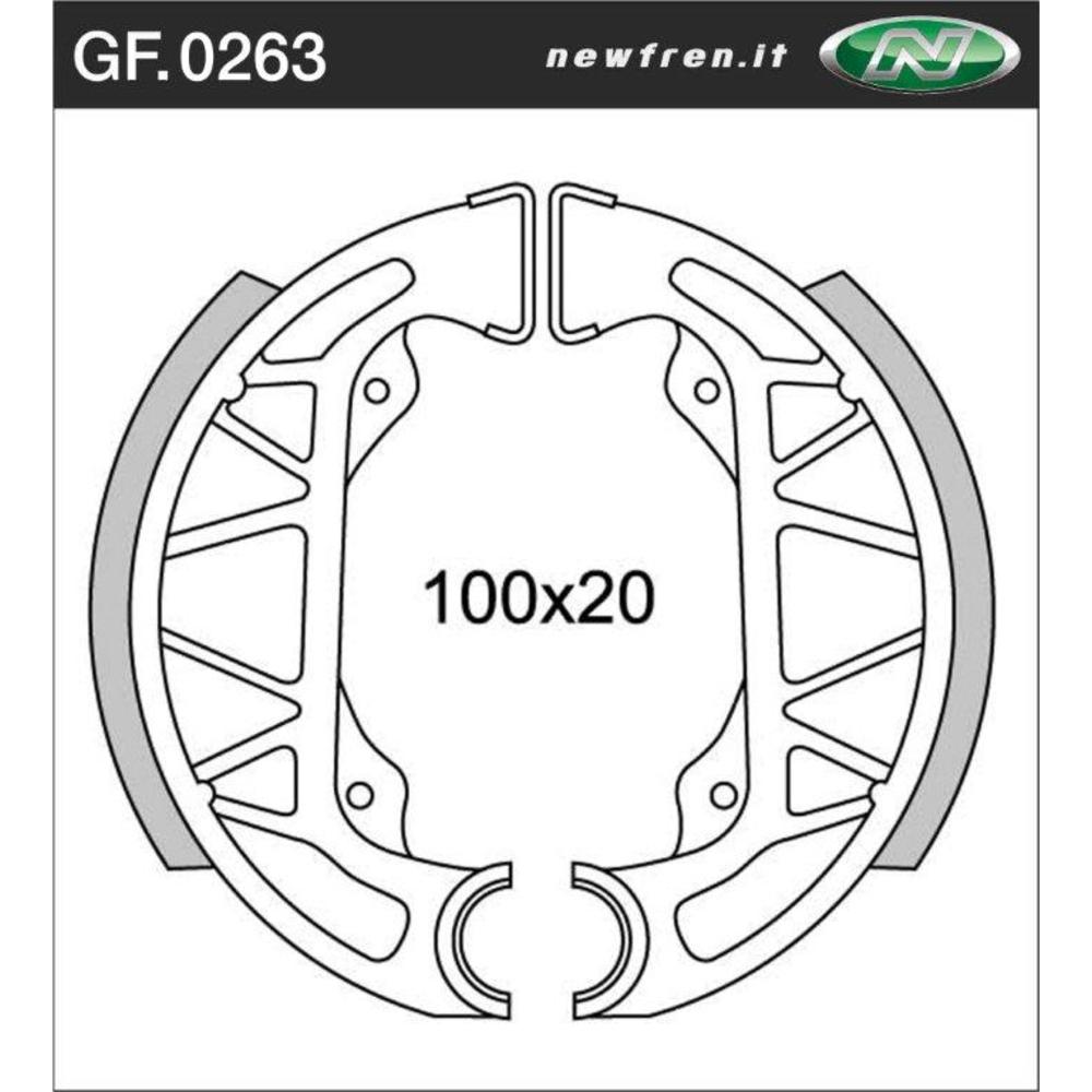 New NEWFREN Rear Brake shoe For PIAGGIO/VESPA NRG 50, TYPHOON 50 1-GF0263