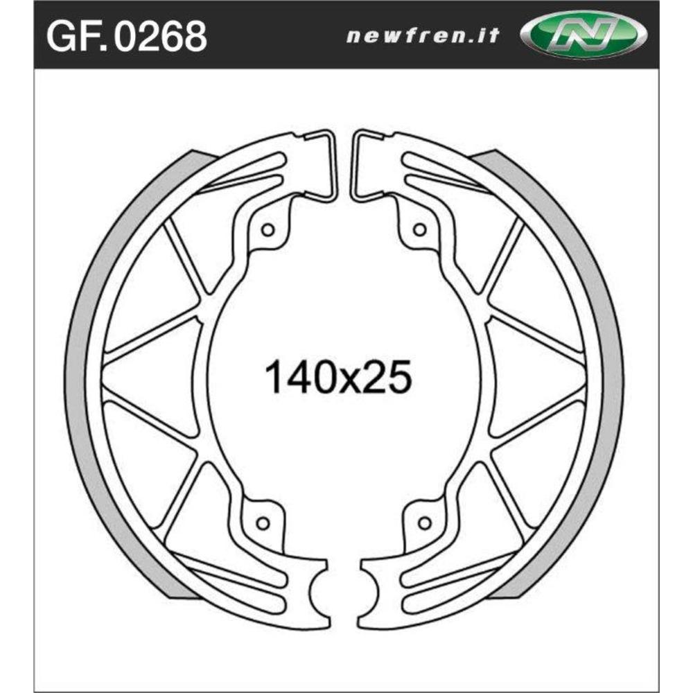 New NEWFREN Rear Brake shoe For ITALJET 125 TORPEDO, 150 JETSET 1-GF0268 | Australian Moto Spares