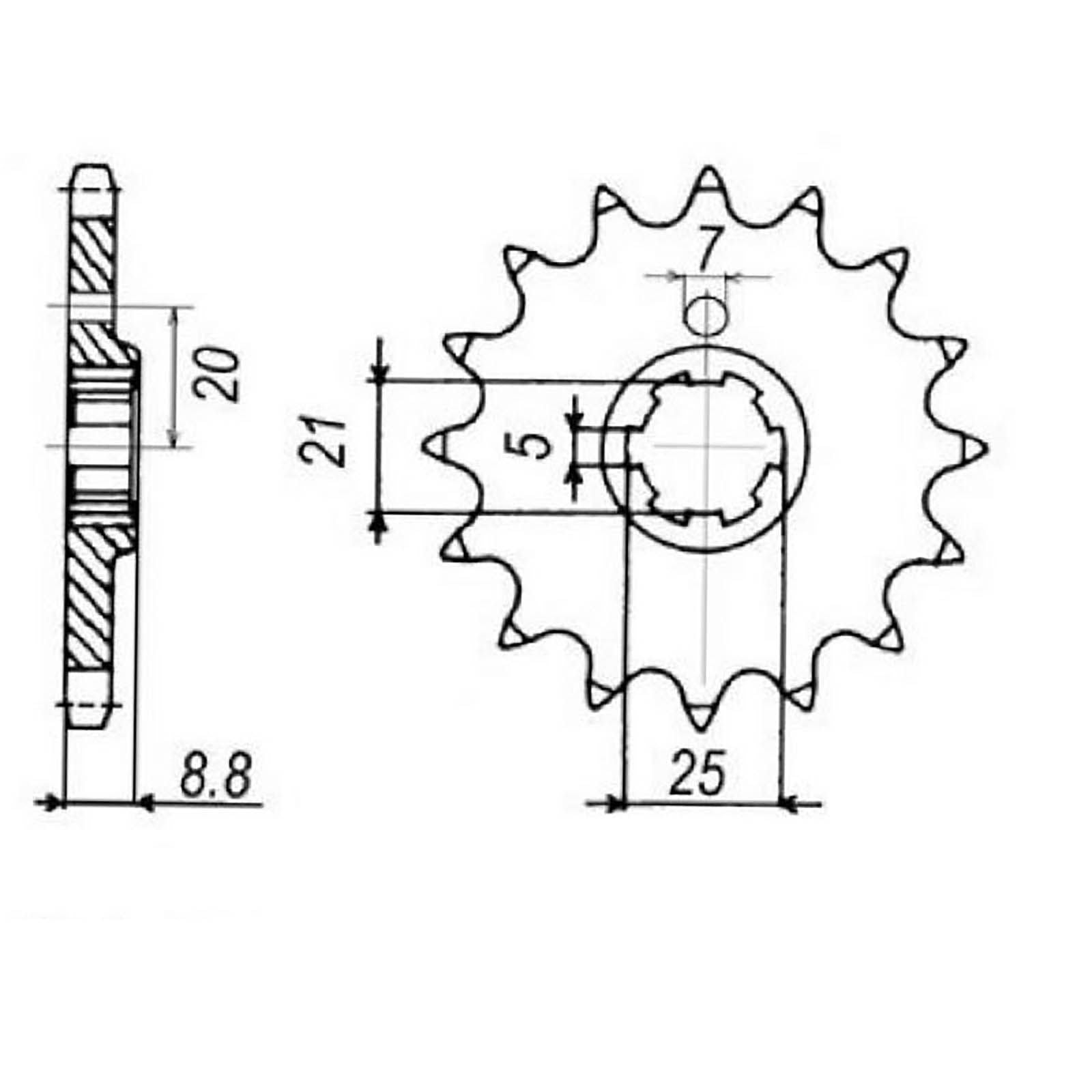 New SUPERSPROX 15T Front Sprocket For Husqvarna (507) 10-006-15