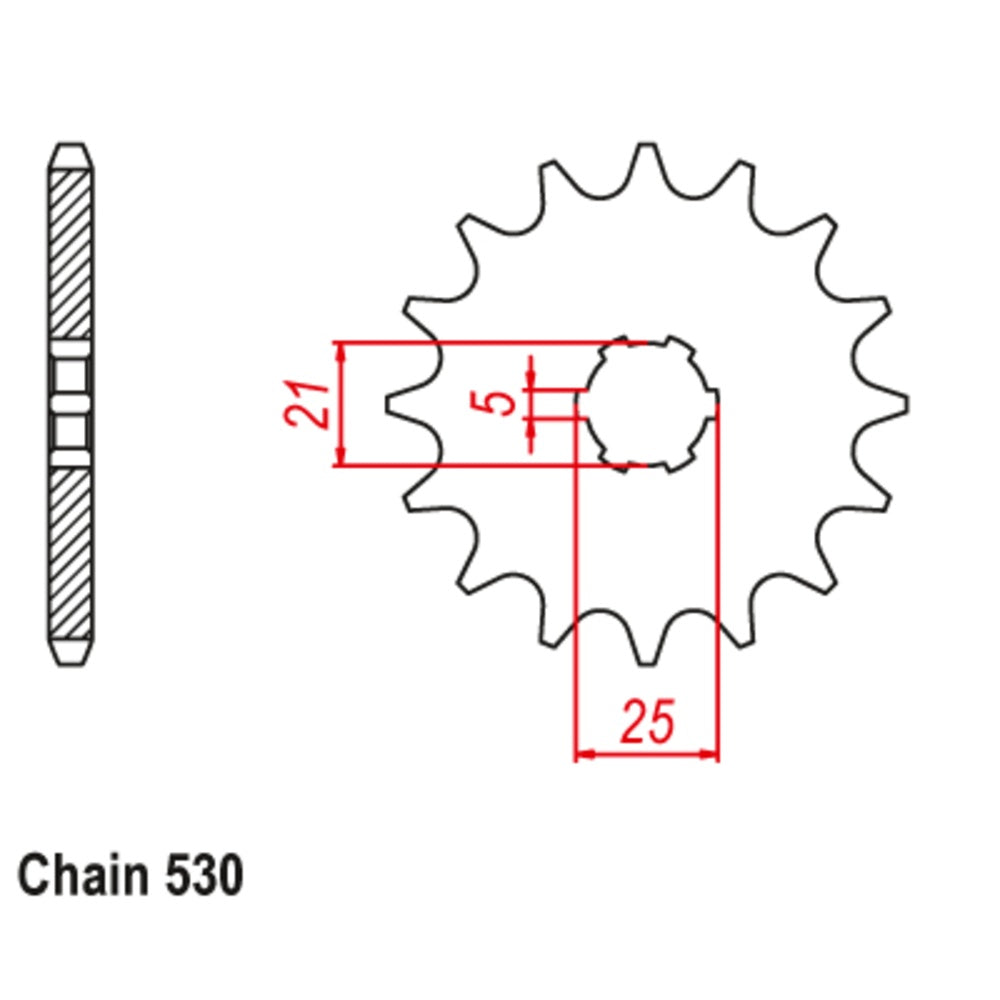 New SUPERSPROX 16T Sprocket - Front For KAWASAKI, SUZUKI, YAMAHA 10-021-16 | Australian Moto Spares