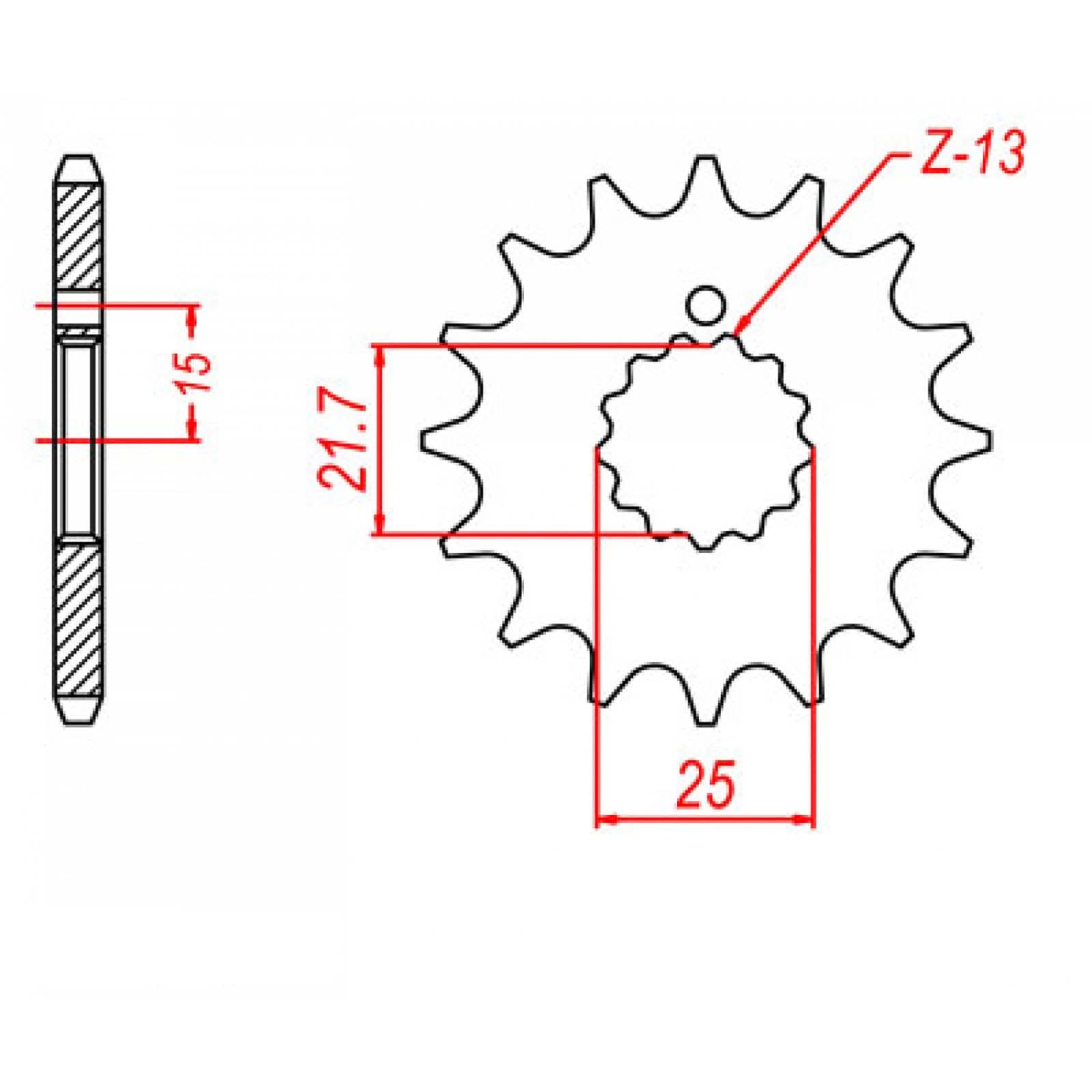 New MTX SPROCKET FRONT 518 13T #630 10-033-13