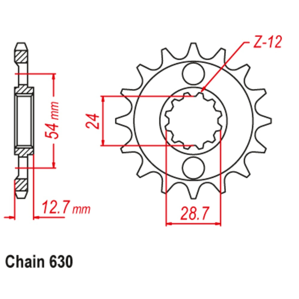 SUPERSPROX 14T Sprocket-Front For KAWASAKI GPZ1100 TWIN SHOCK, Z1000 10-042-14 | Australian Moto Spares