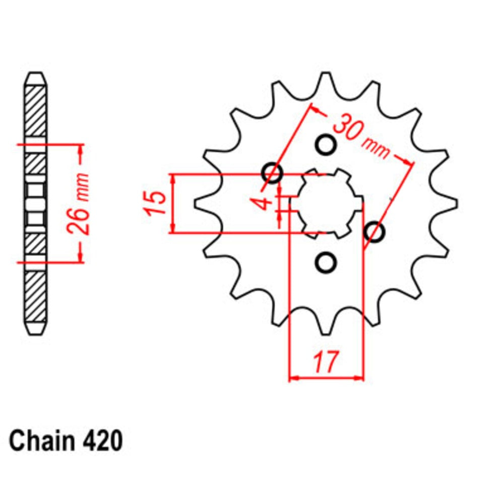 New SUPERSPROX 12T Sprocket - Front For HONDA Z50, MR50, Z50R, Z50J 10-045-12