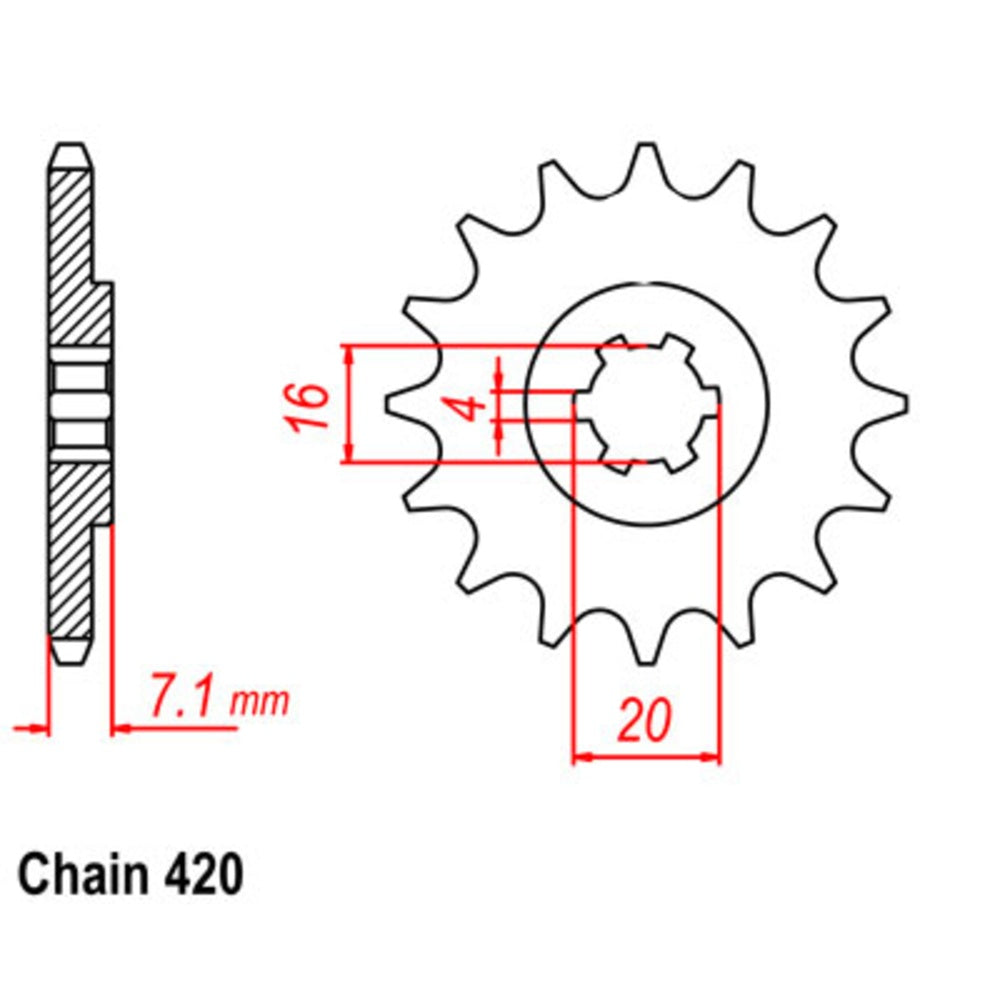 New SUPERSPROX 14T Sprocket - Front For SUZUKI RM80 10-047-14 | Australian Moto Spares