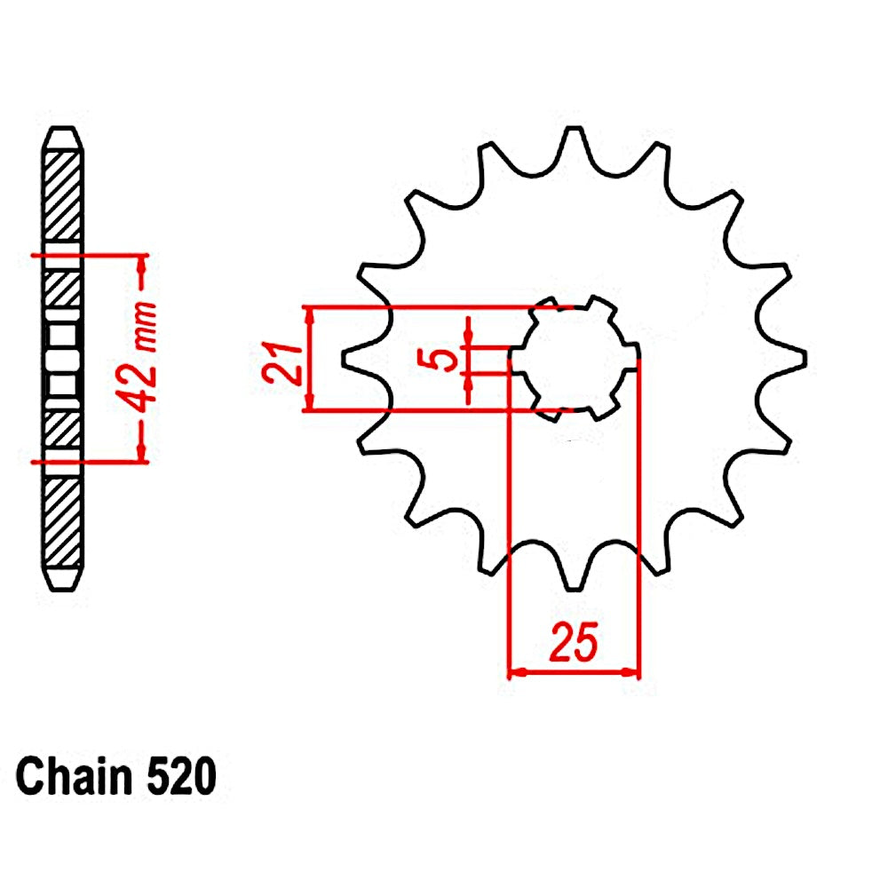 New SUPERSPROX 15T Sprocket - Front For SUZUKI TC125 10-0Y1-15 | Australian Moto Spares