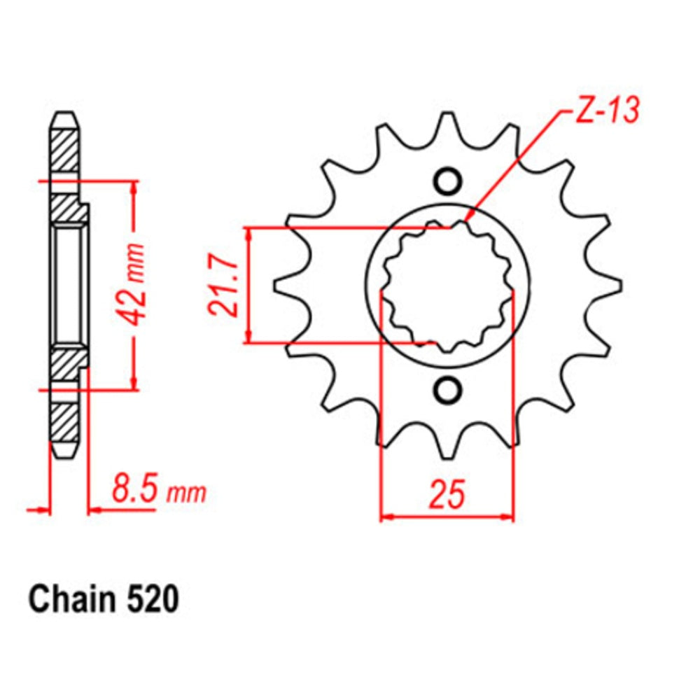 New SUPERSPROX 13T Sprocket - Front For POLARIS, SUZUKI 10-103-13 | Australian Moto Spares