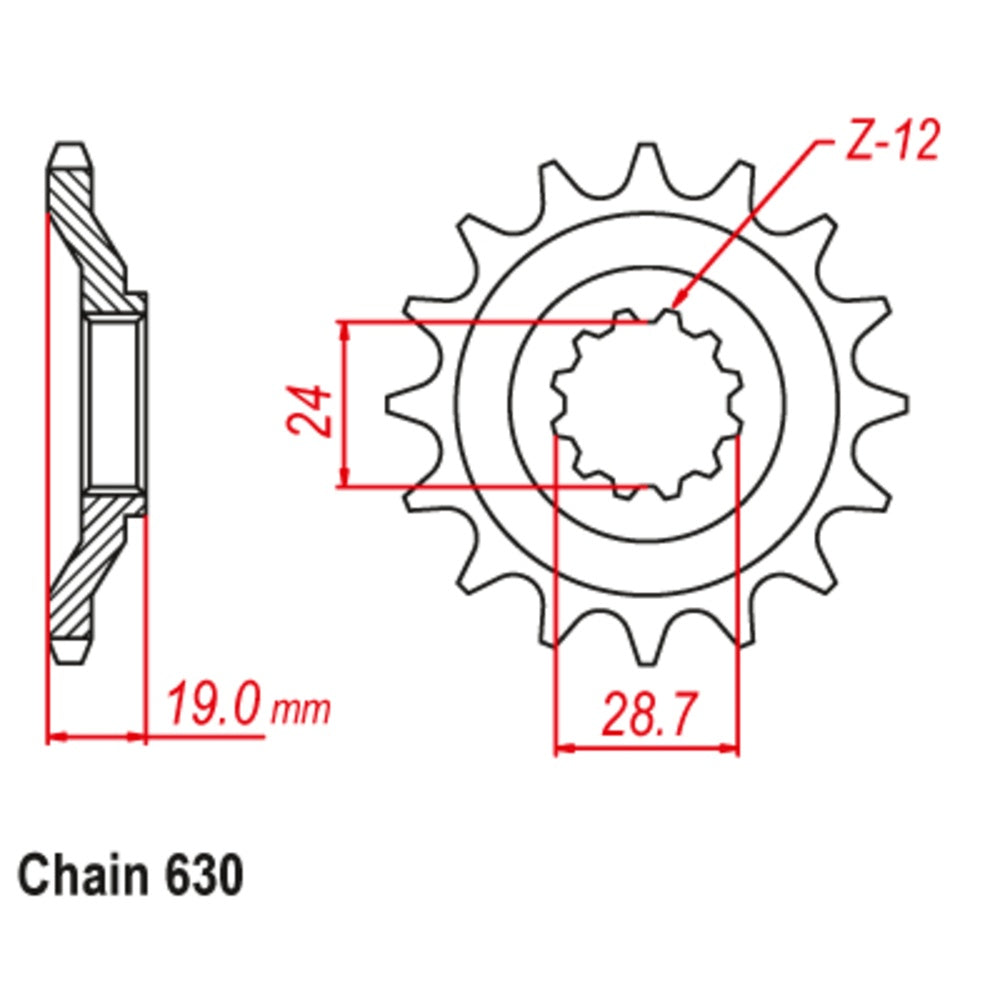 New MTX 15T Sprocket - Front For KAWASAKI GPZ1000RX 10-112-15 | Australian Moto Spares