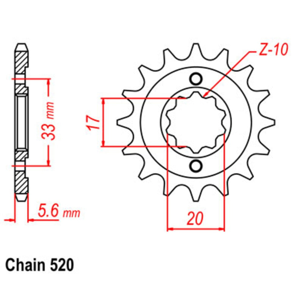 New SUPERSPROX 14T Sprocket - Front For KAWASAKI, SUZUKI 10-113-14