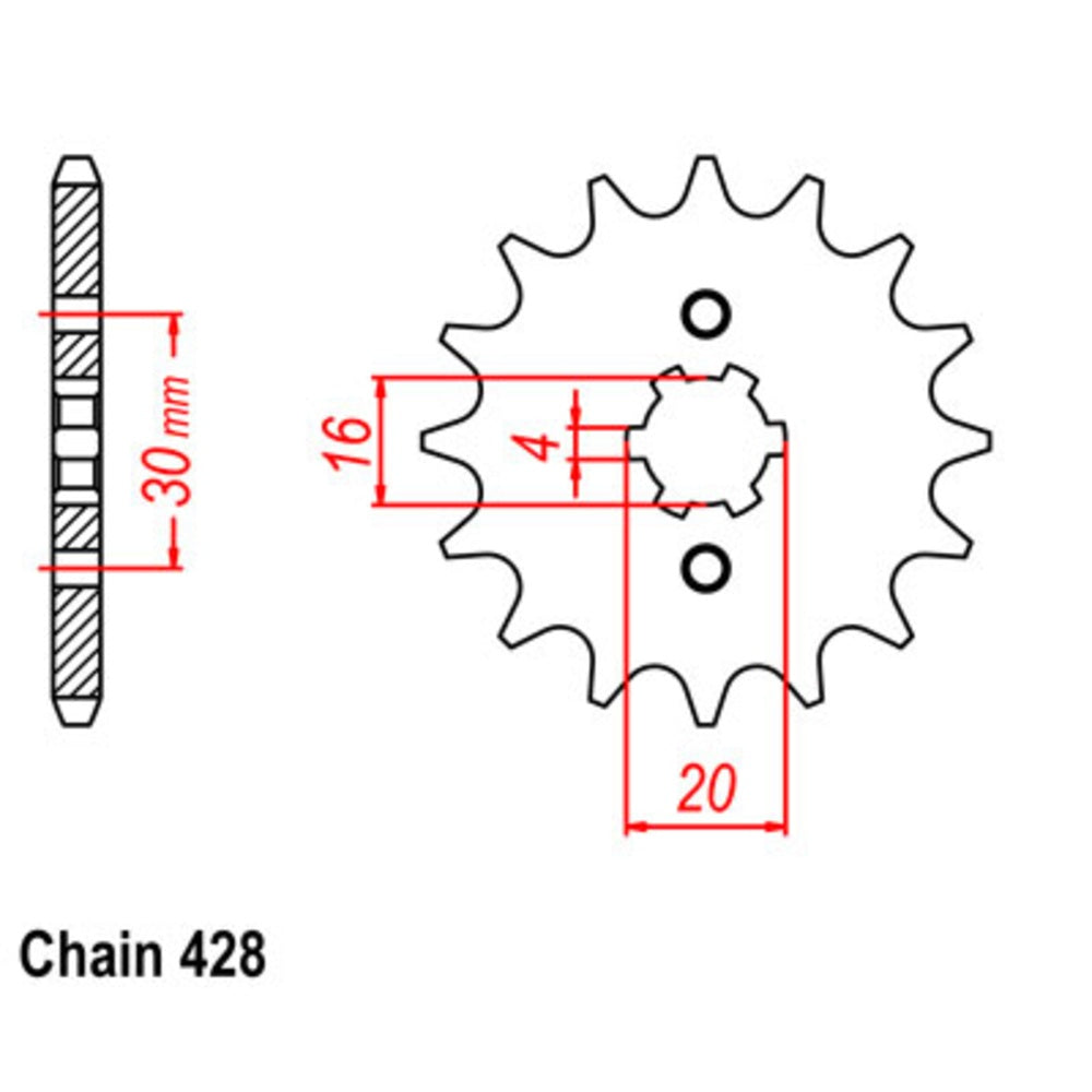 New SUPERSPROX 14T Sprocket - Front For SCORPA, YAMAHA 10-132-14