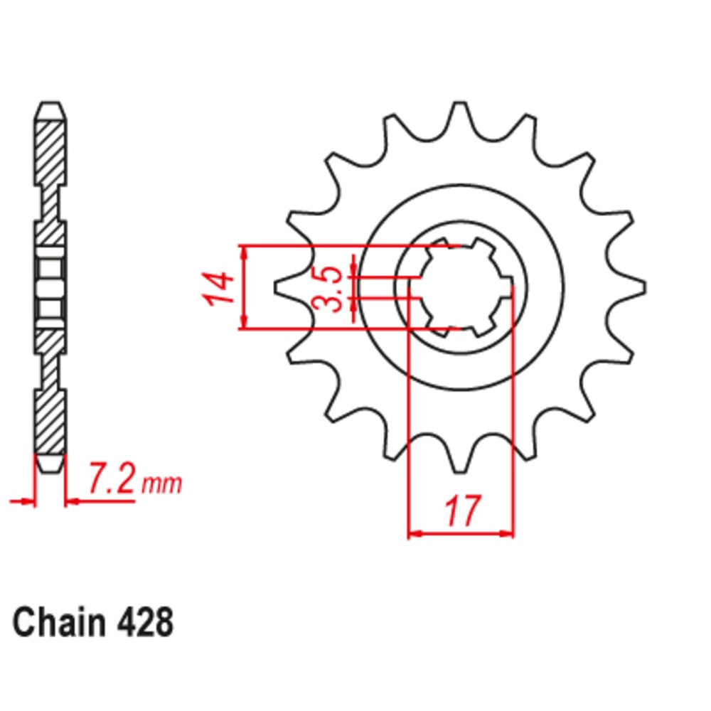New SUPERSPROX Front Sprocket Alternate Pitch For KAWASAKI Z125 PRO 10-1501-13 | Australian Moto Spares