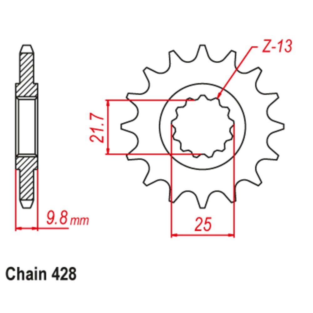New SUPERSPROX 19T Sprocket - Front For YAMAHA SR400 10-1587-19 | Australian Moto Spares