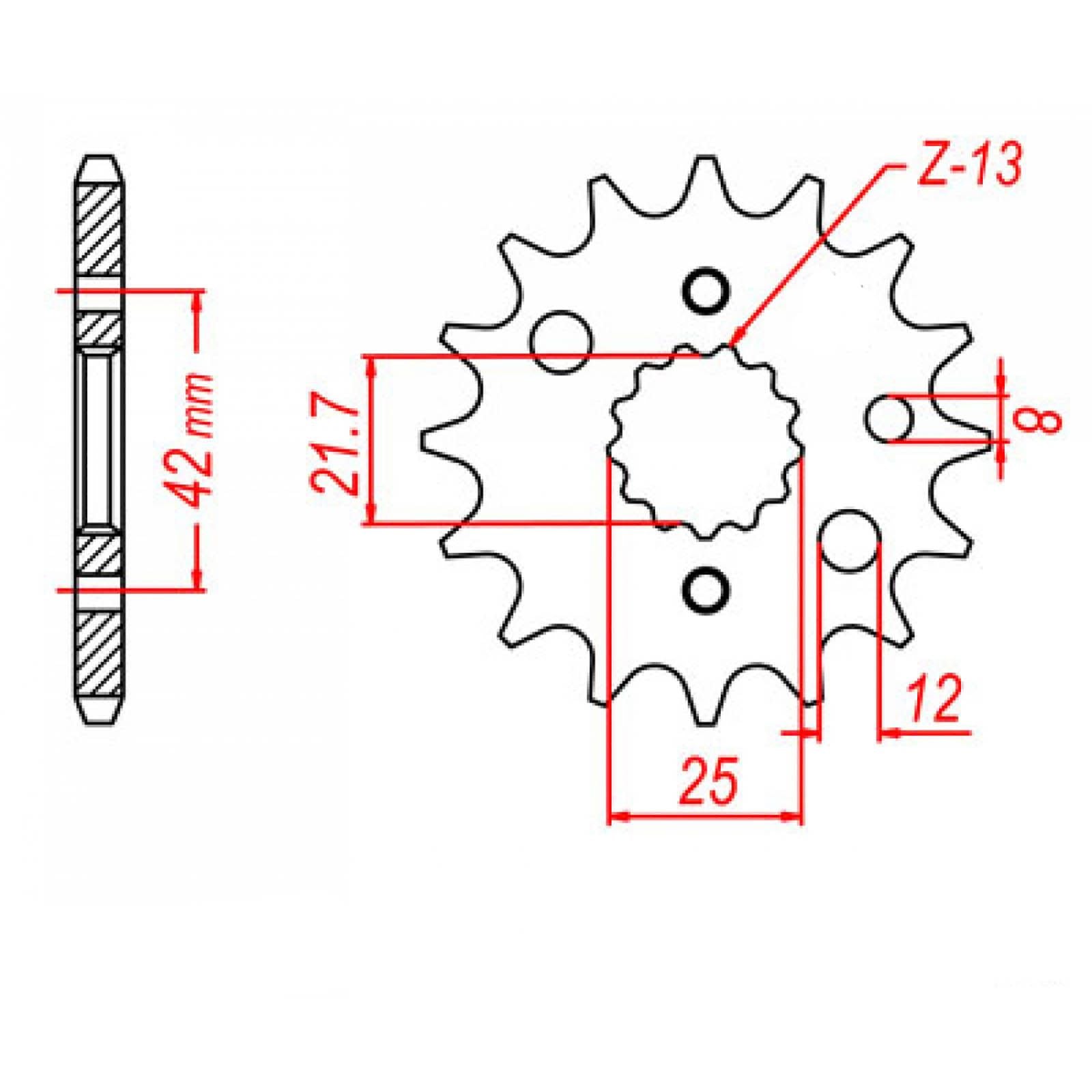 New MTX 519 Steel Sprocket - Front #530 (13T) #SPF51913