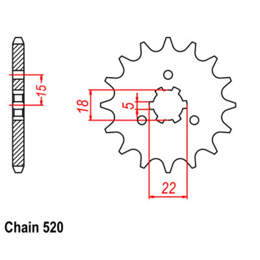 New SUPERSPROX 13T Sprocket - Front For KAWASAKI, SUZUKI 10-223-13 | Australian Moto Spares