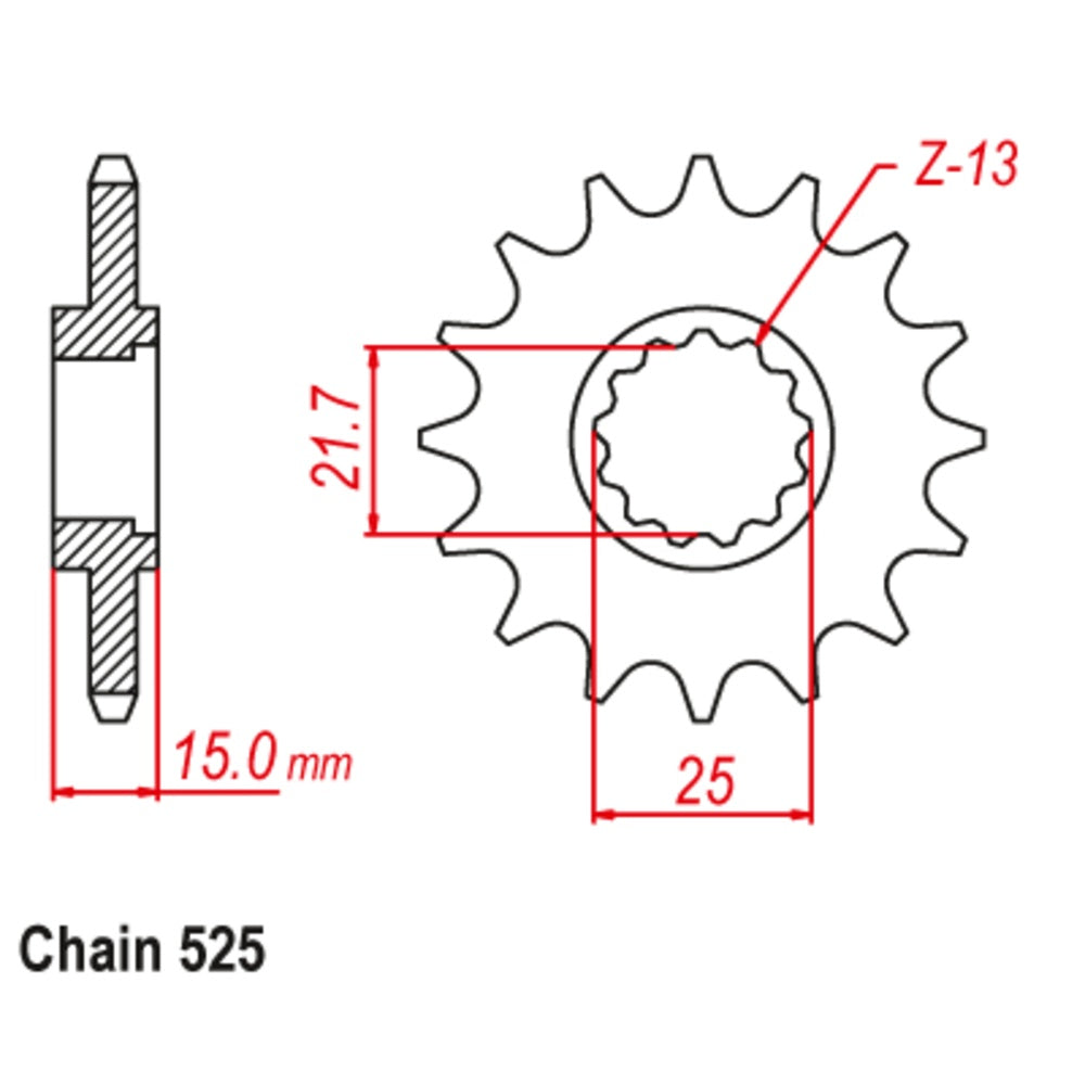 New SUPERSPROX 15T Sprocket - Front For KAWASAKI ZX-6R ZX600 10-228-15 | Australian Moto Spares