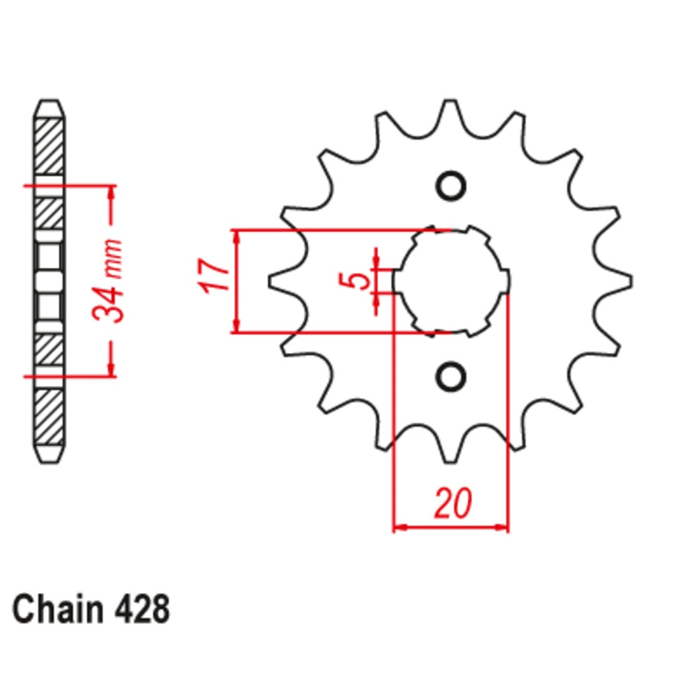 New SUPERSPROX 15T Sprocket - Front For HONDA, KYMCO 10-264-15 | Australian Moto Spares