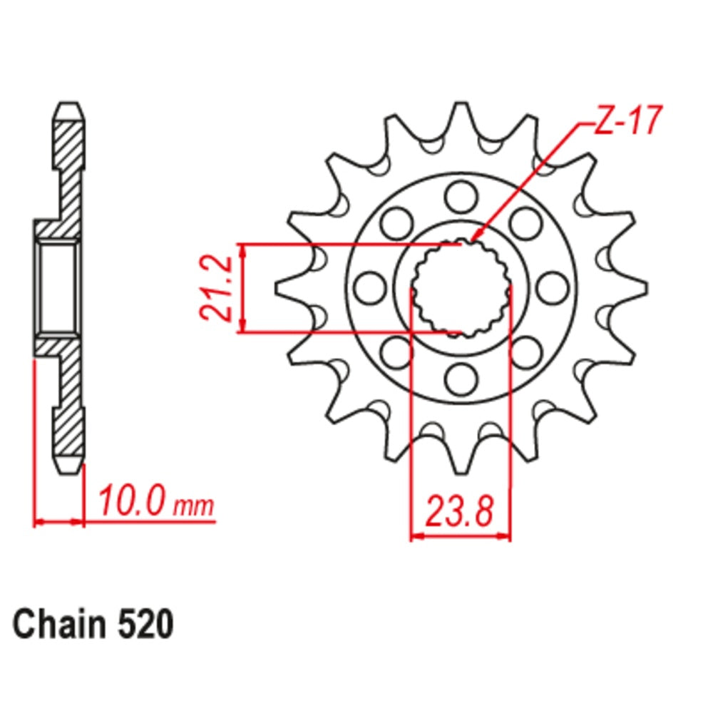 New SUPERSPROX 14T Sprocket - Front For SUZUKI RM-Z450 10-28H-14