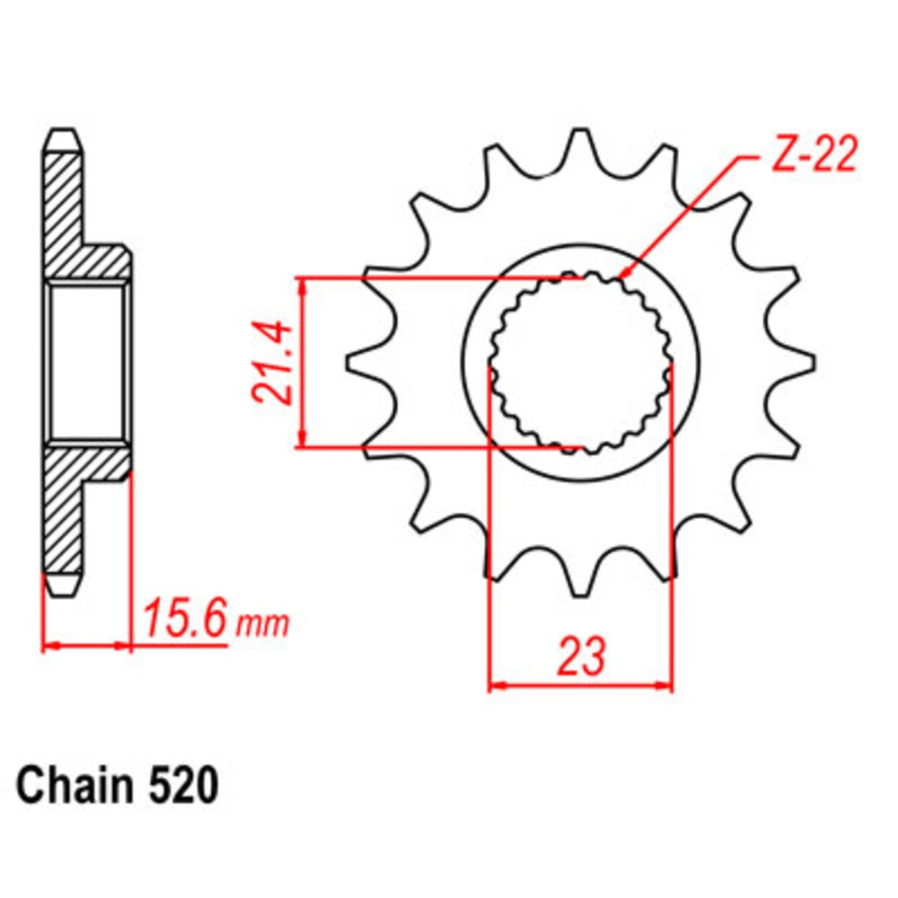 New SUPERSPROX 15T Sprocket - Front For YAMAHA 10-2NX-15 | Australian Moto Spares