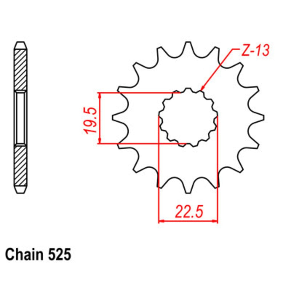 New SUPERSPROX 16T Sprocket - Front For SUZUKI 10-307-16 | Australian Moto Spares