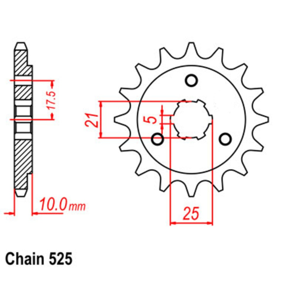 SUPERSPROX 13T Sprocket - Front For SUZUKI DR650SE, XF650 FREEWIND 10-31D-13 | Australian Moto Spares