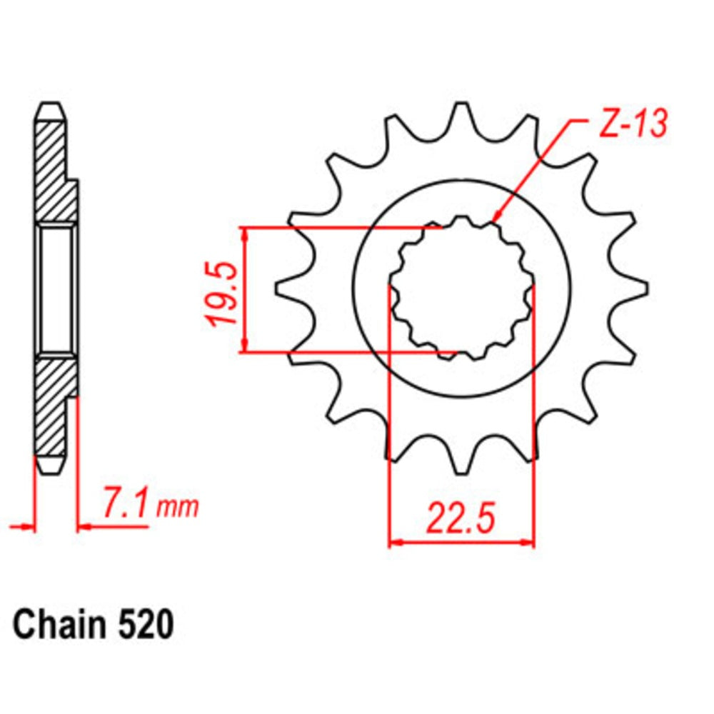 New SUPERSPROX 16T Sprocket - Front For SUZUKI 10-324-16 | Australian Moto Spares