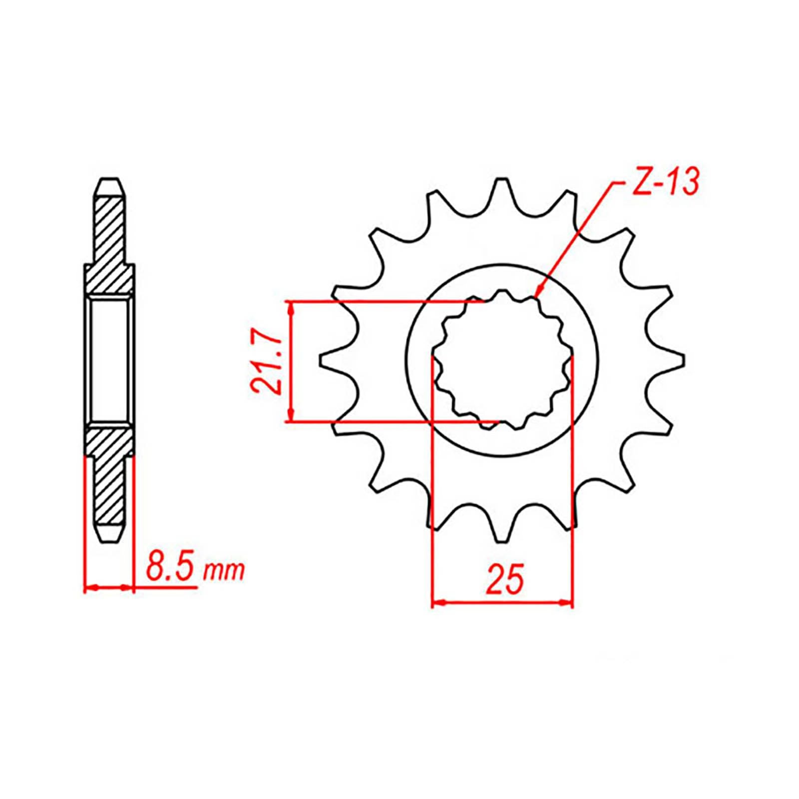 New MTX 578 Steel Sprocket - Front #520 (16T) #10-3LD-16