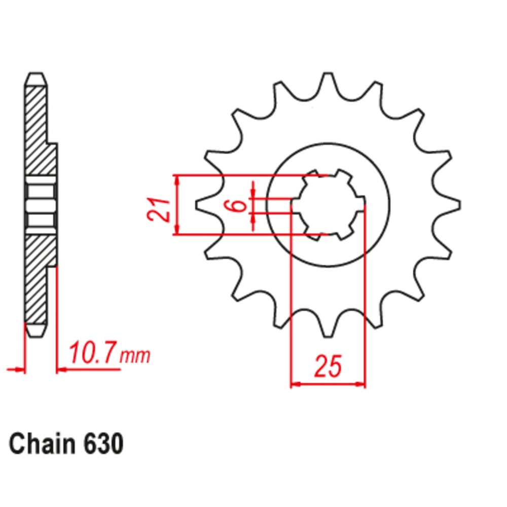 New MTX 15T Sprocket - Front For HONDA CB750, CB750F, CB750K 10-405-15 | Australian Moto Spares