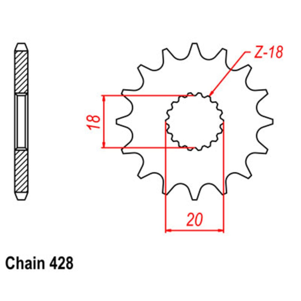 New SUPERSPROX 14T Sprocket - Front For SUZUKI, YAMAHA 10-417-14 | Australian Moto Spares