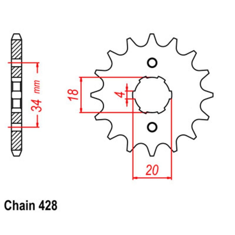 New SUPERSPROX 15T Sprocket - Front For KYMCO MONGOOSE 90S, MAXXER 90 10-437-15 | Australian Moto Spares