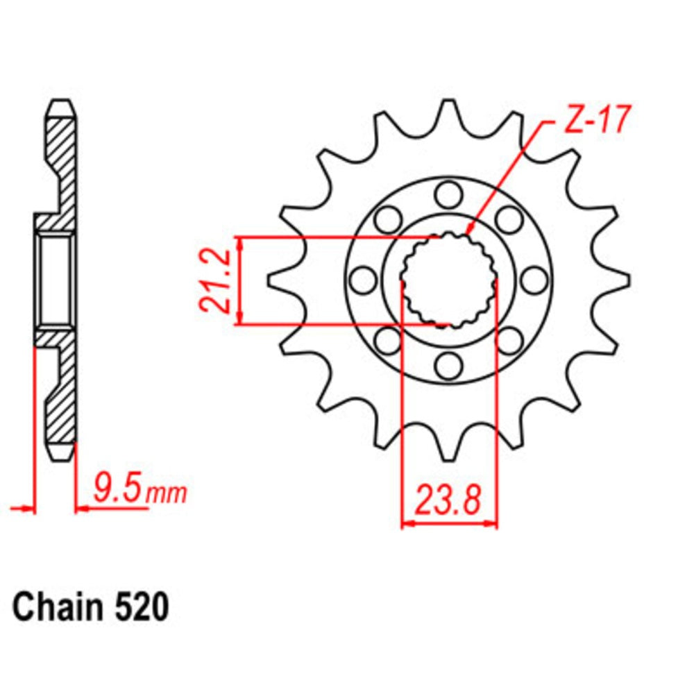 New SUPERSPROX 14T Sprocket - Front For SUZUKI RMX450Z, RM-Z450 10-441-14 | Australian Moto Spares