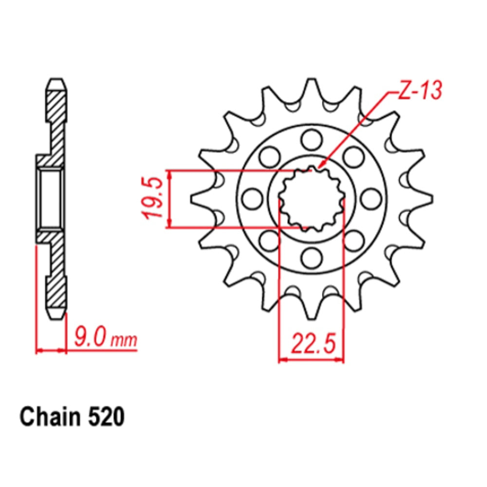 New SUPERSPROX 14T Sprocket - Front For SUZUKI RM-Z250 10-49H-14