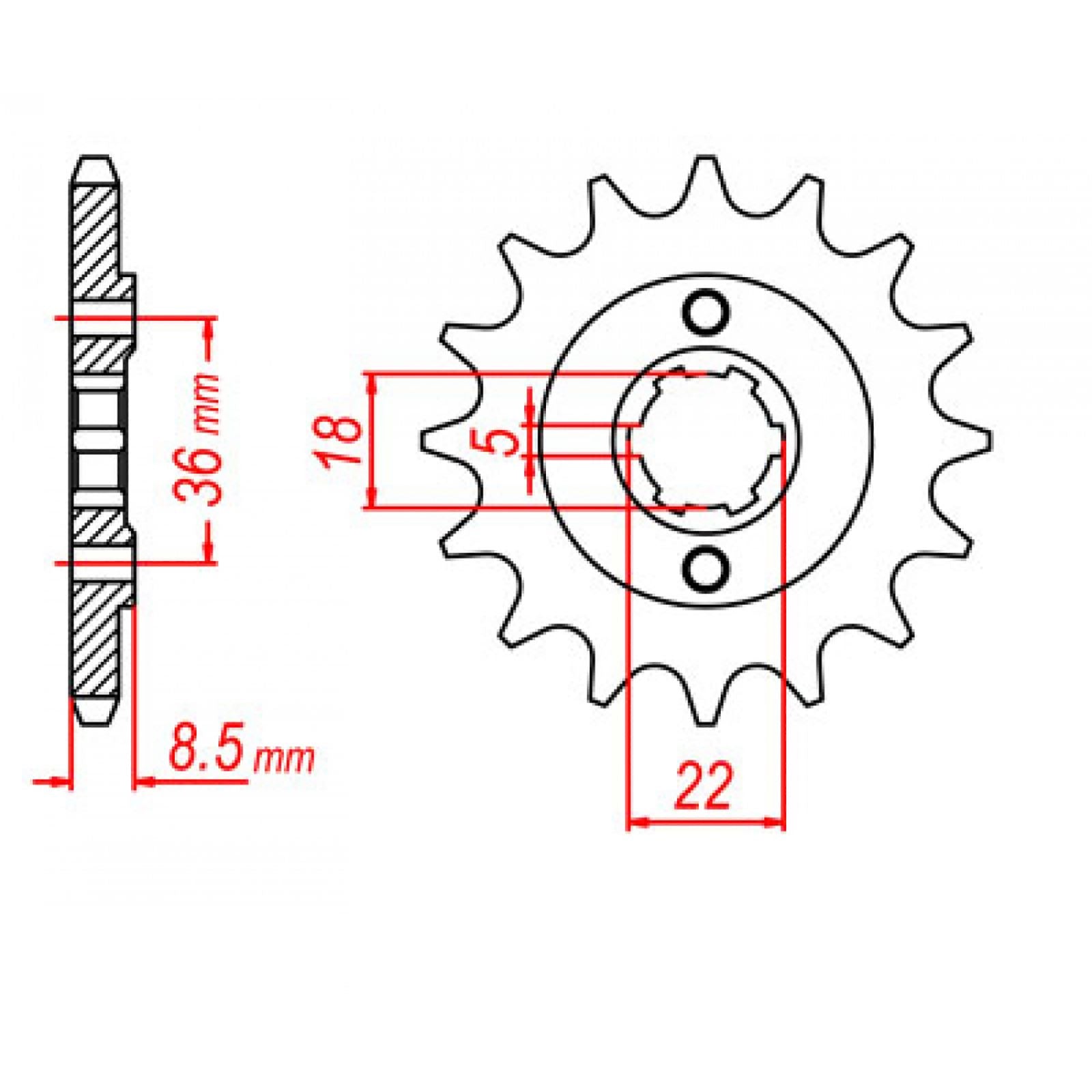 New MTX SPROCKET FRONT 1553 14T #520 10-51Y-14