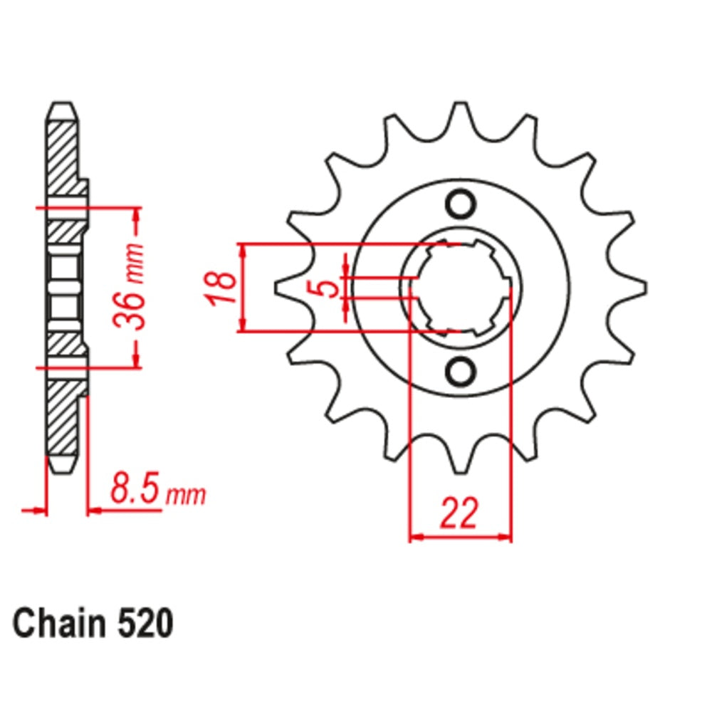 New SUPERSPROX 15T Sprocket - Front For YAMAHA SRX250 10-51Y-15 | Australian Moto Spares