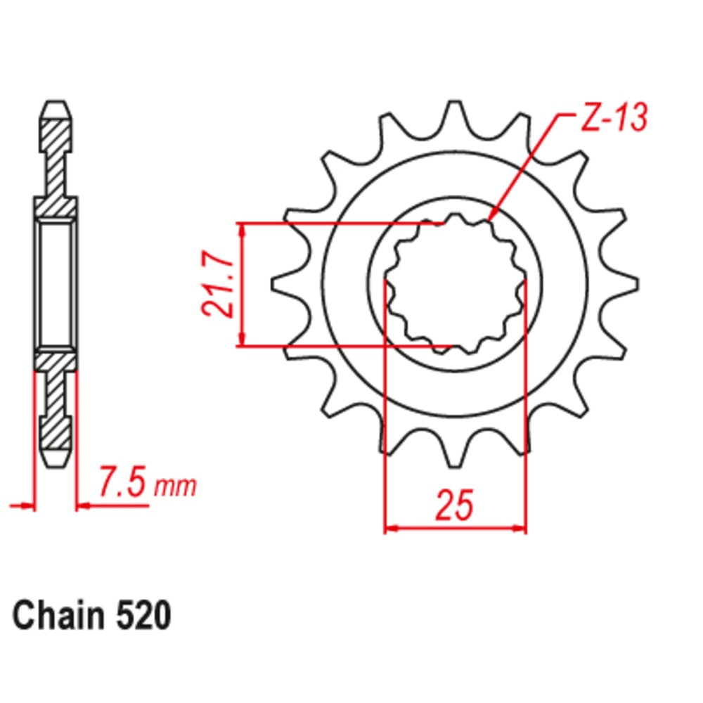 SUPERSPROX 15T Sprocket - Front For KAWASAKI ZX-6R NINJA, ZX-6R ZX636 10-536-15 | Australian Moto Spares
