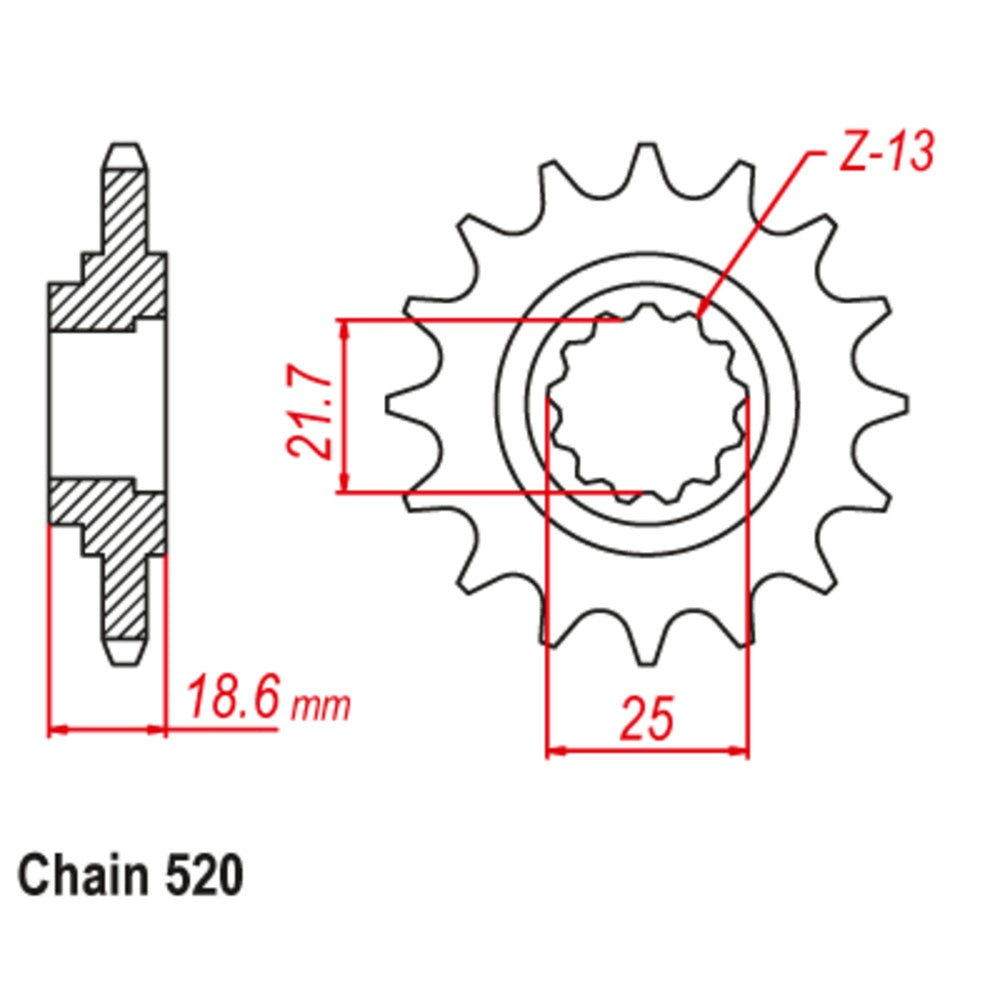 New SUPERSPROX 15T Sprocket - Front For KAWASAKI Z750, Z800 10-538-15 | Australian Moto Spares