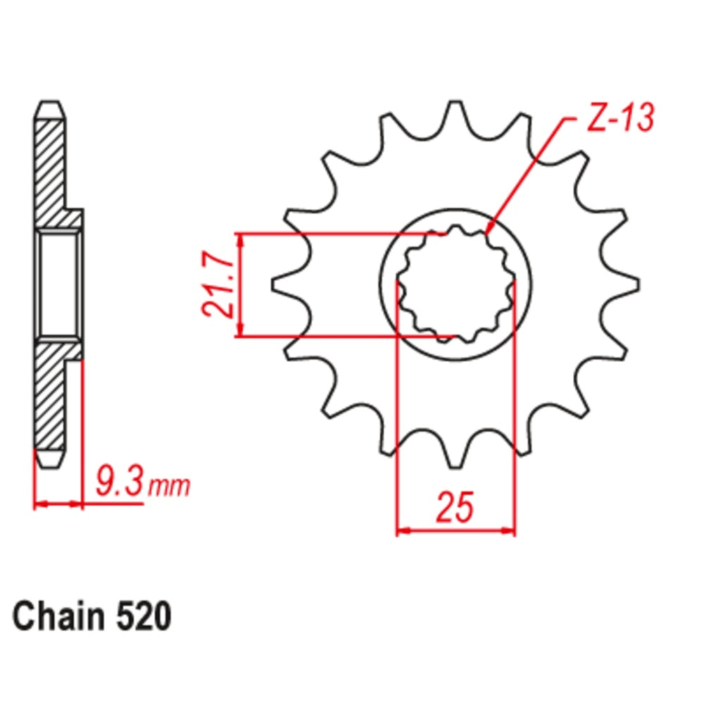 New SUPERSPROX 13T Sprocket - Front For KAWASAKI 10-539-13 | Australian Moto Spares