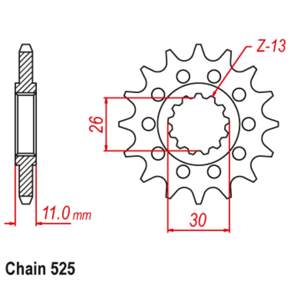 New SUPERSPROX 16T Sprocket - Front For YAMAHA 10-591-16 | Australian Moto Spares