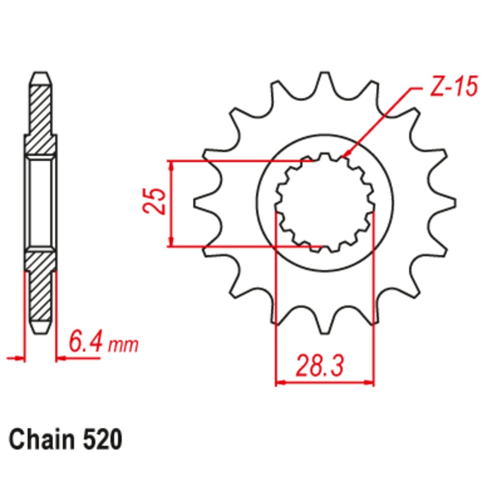 SUPERSPROX 14T Sprocket - Front For YAMAHA YFZ450R, YFM700R RAPTOR 10-592-14 | Australian Moto Spares