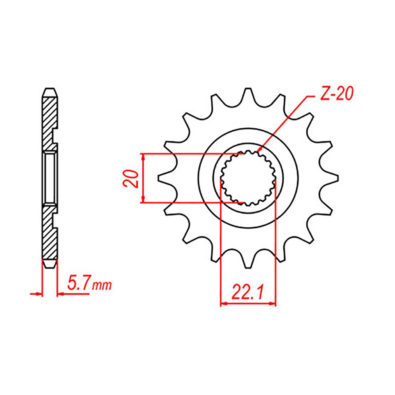 New MTX 1590 Steel Sprocket - Front #520 (12T) #SPF210312