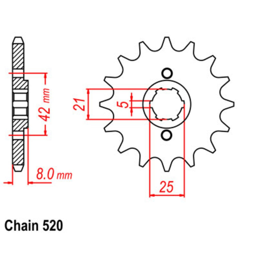 New SUPERSPROX Front Sprocket Alternate Pitch For YAMAHA XT350 10-5Y1-14 | Australian Moto Spares