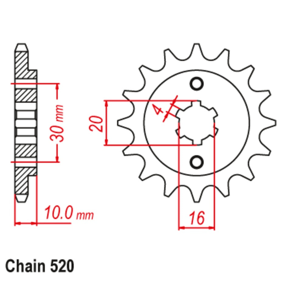 New SUPERSPROX 14T Sprocket - Front For CAGIVA 125 PLANET, 125 MITO 10-711-14