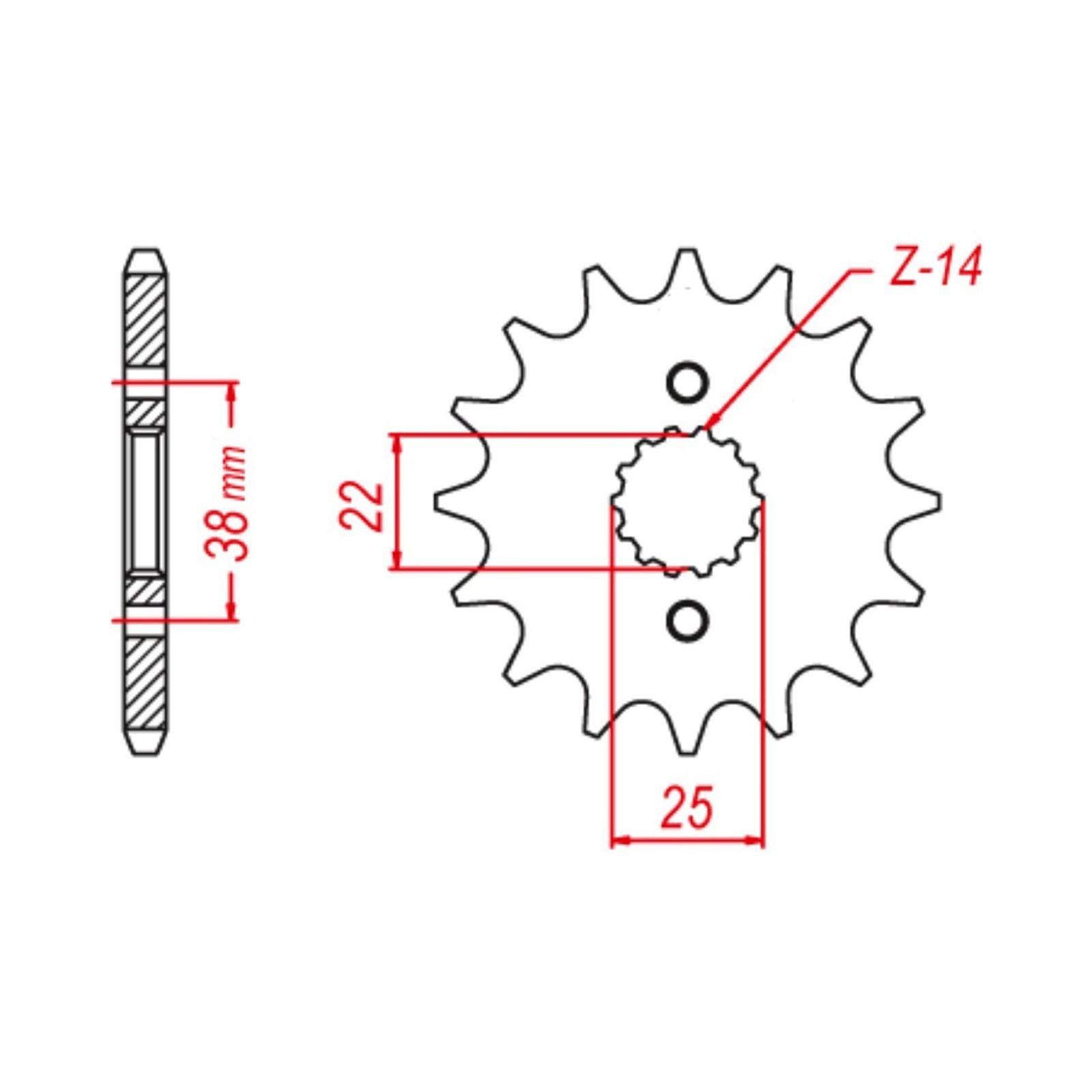 New MTX SPROCKET FRONT 726 15T #530 10-726-15