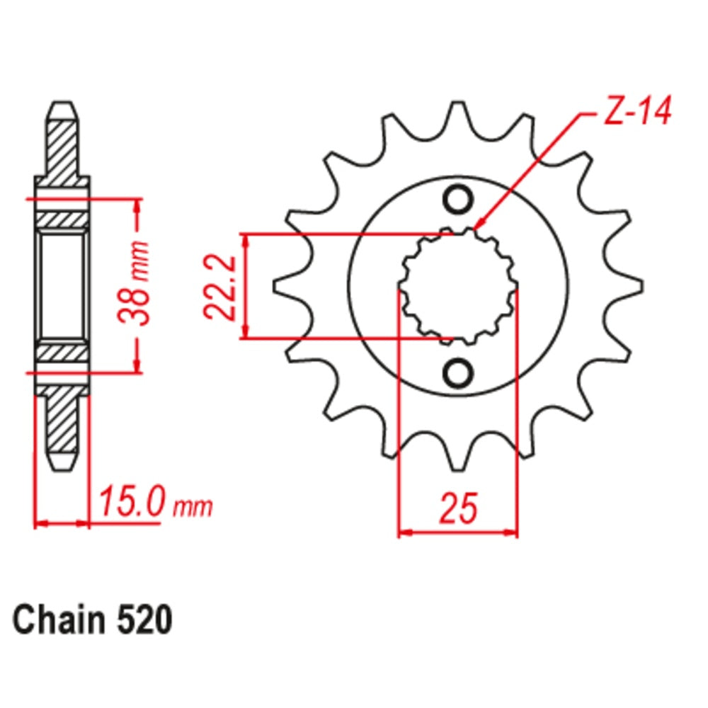 New SUPERSPROX 15T Sprocket - Front For DUCATI 907 IE 10-737-15 | Australian Moto Spares