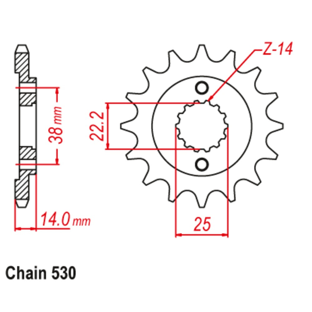 SUPERSPROX 15T Sprocket-Front For CAGIVA 900 ELEFANT, 900 GRAN CANYON 10-739-15 | Australian Moto Spares